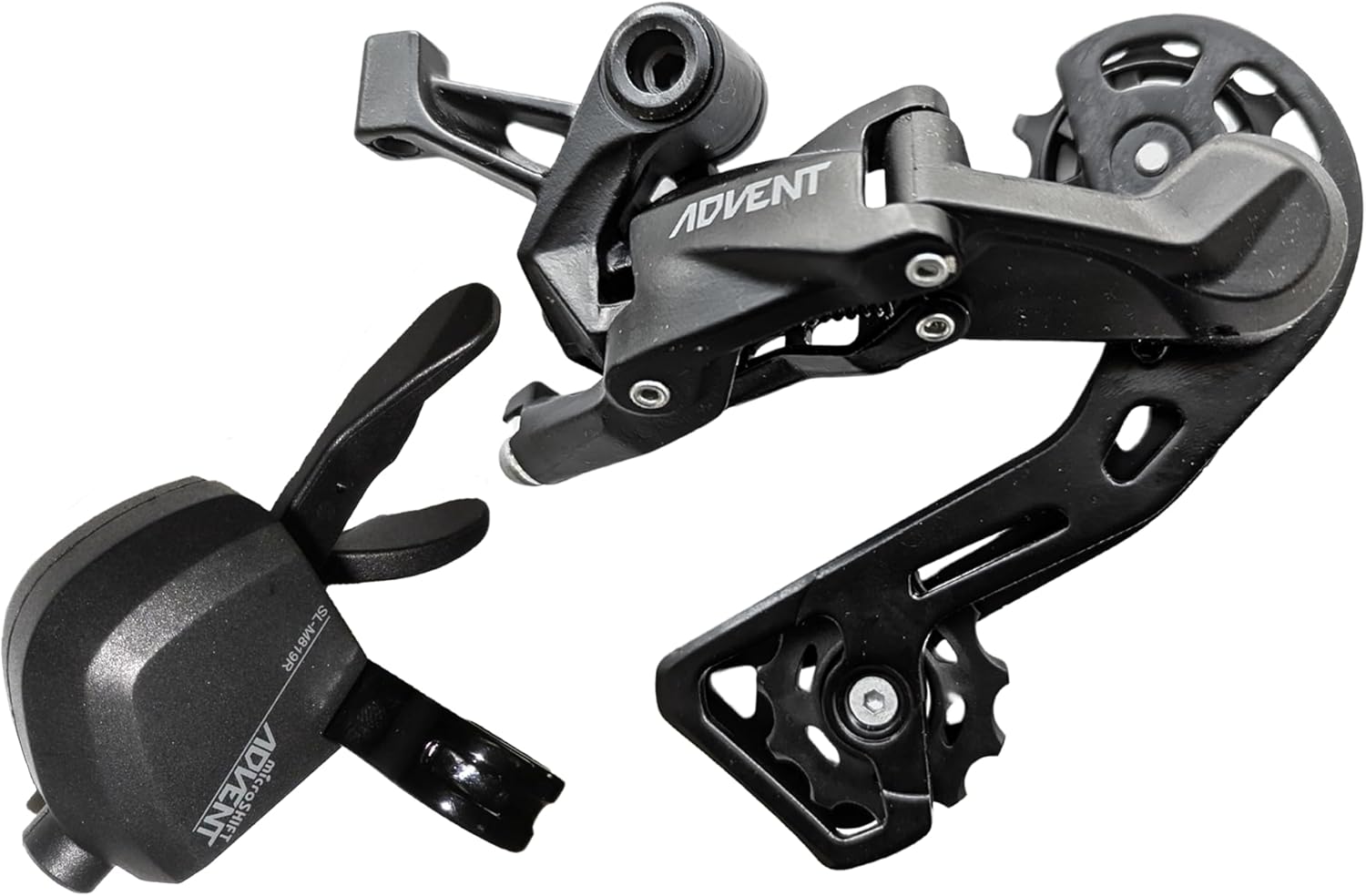 Microshift Advent 9sp Rear Derailleur Groupset, Right-Hand Shifter, Black