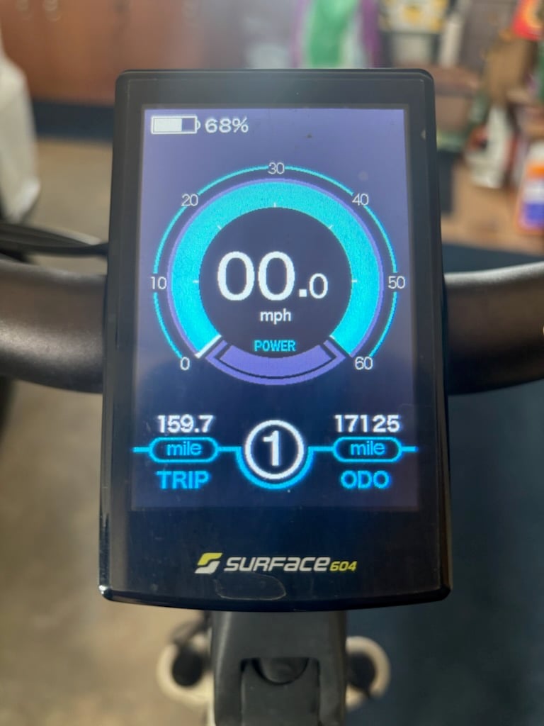 Odometer showing 17,125 miles